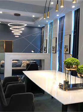 Scandinavian minimalist lines chandelier designer art creati