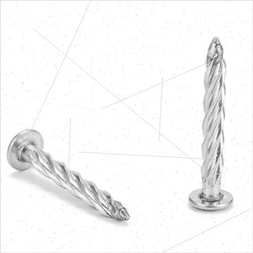 201 304 threaded nails galvanized twist nails round head scr - 图0