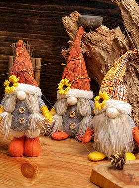 Thanksgiving Ornament Sunflower Faceless Doll Cute Standing