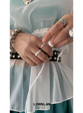 LONSLANACC高级感宽窄对戒组合