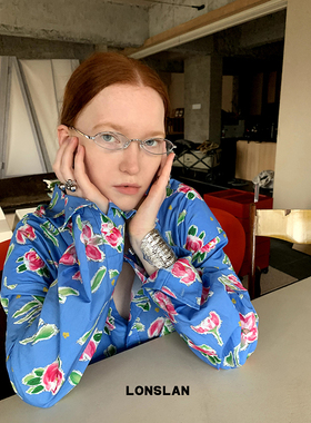 LONSLANACC金属边框椭圆眼镜