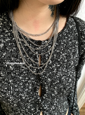 LonslanAcc小众多层拼接叠层项链