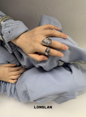 别致纹路造型小众戒指组合