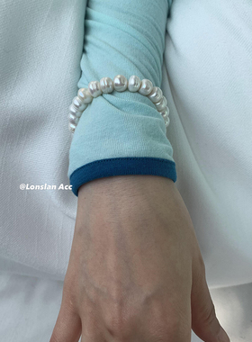 LONSLAN奶白珍珠手链发圈