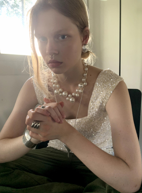 LONSLANACC珍珠白拼接小众项链