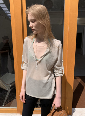 LONSLAN ACC 春夏小众设计感简约白水晶长款串珠ins风项链