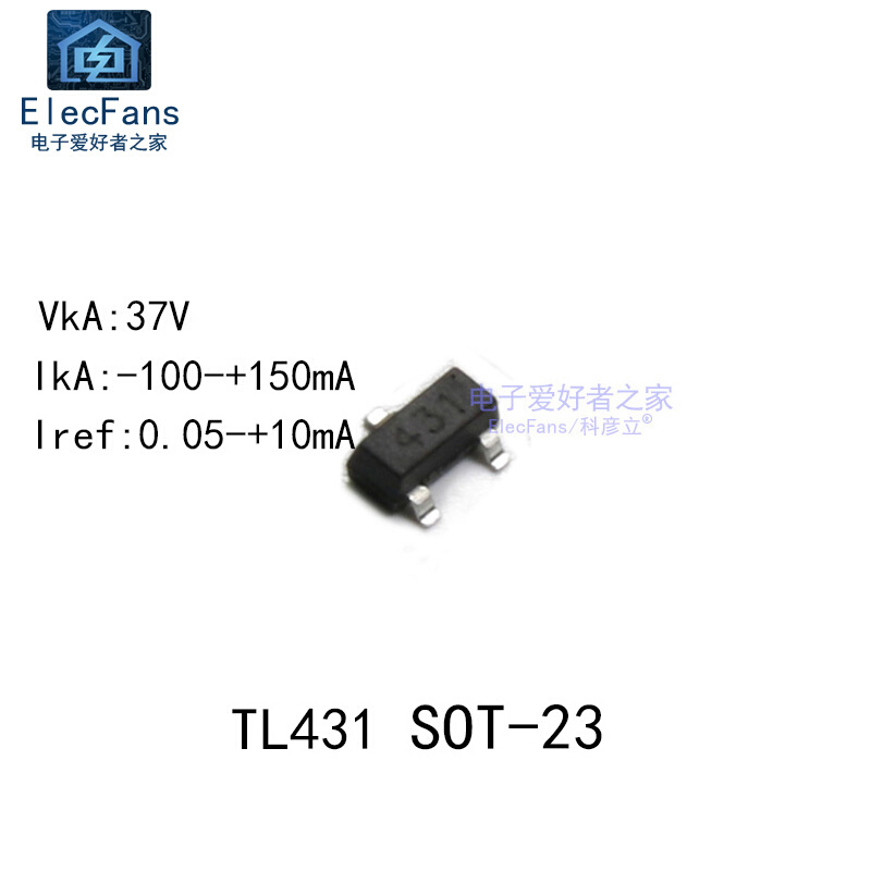 (20个)贴片TL431 丝印431 SOT-23 稳压调整三极管CJ431 0.5%精度 - 图0