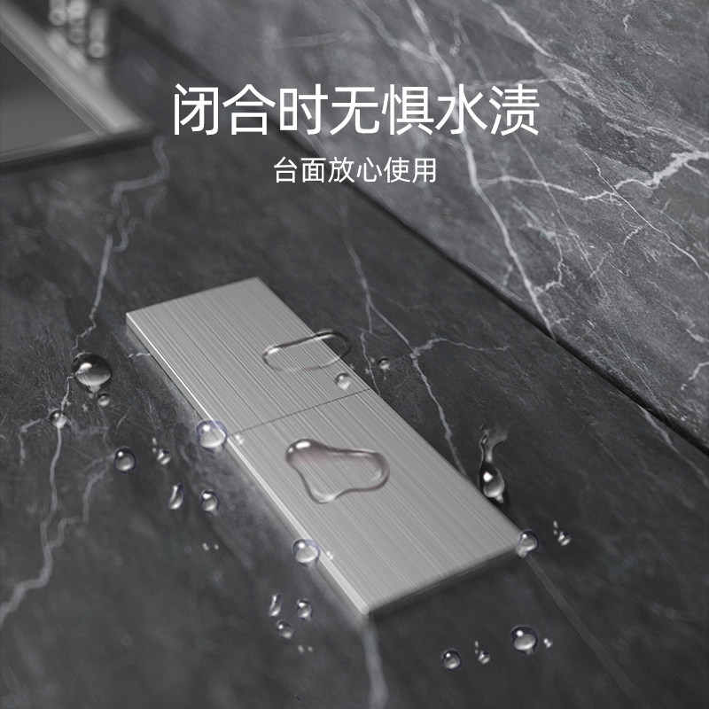 新品爱瑞堡岛台桌面嵌入银色内嵌滑盖侧滑排插USB快充接线板电源,淘宝优惠券,粉丝福利购,淘宝优惠卷