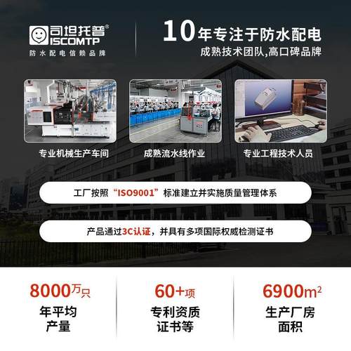 按钮开关控制盒 户外防水按钮盒启动停止操作 复位急停开关盒IP65 - 图1