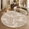 Wabi-Sabi Wind Horse Round Carpet Living Room Bedroom Light Luxury Bedside Dresser Floor Mat Waterproof, Anti-fouling, High-end and Thick