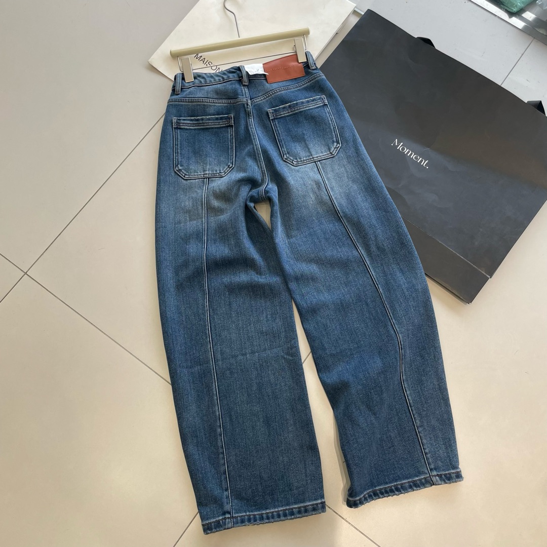 10.15 冬季新款 MY-5558韩版微弹大长腿薄绒加厚牛仔弯刀裤