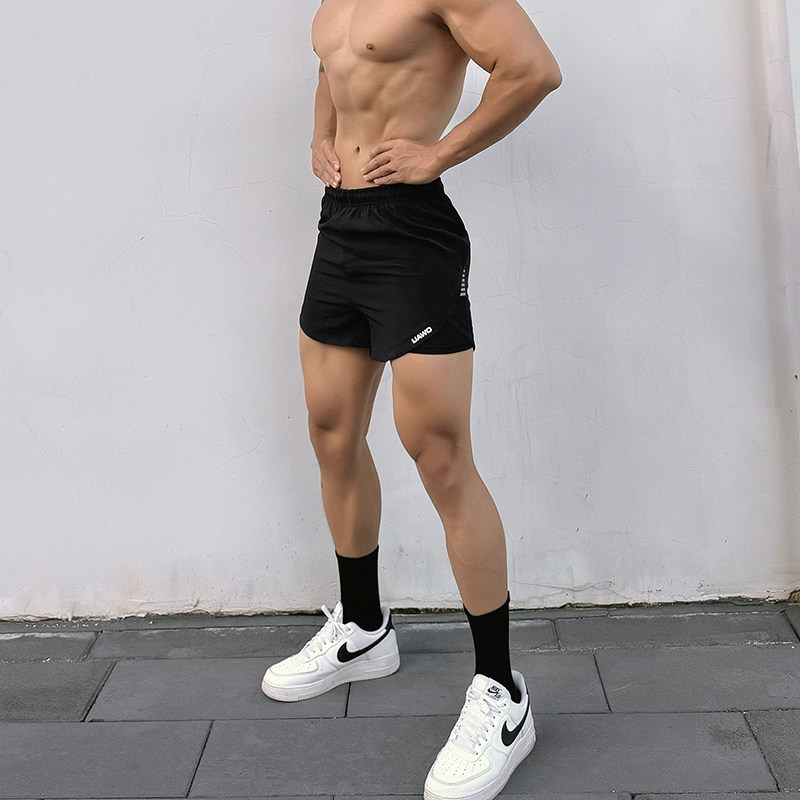 uawo夏季男士三分裤速干透气双层跑步休闲薄款健身带内衬运动短裤,淘宝优惠券,粉丝福利购,淘宝优惠卷