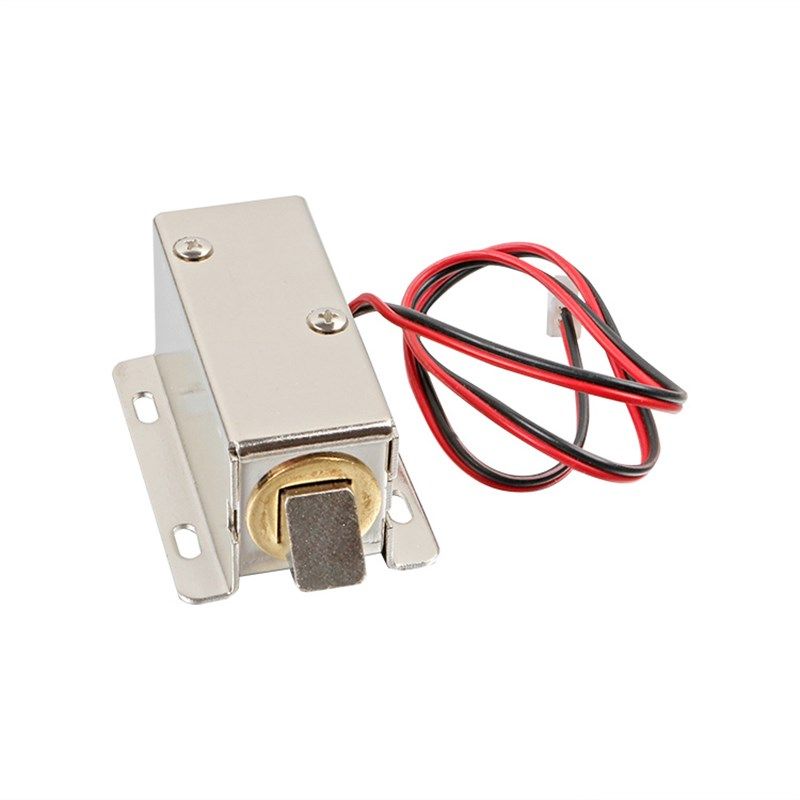 LY-03斜口电磁锁 DC12V小型电锁24V电控锁门锁电子锁电插锁柜门锁 - 图0