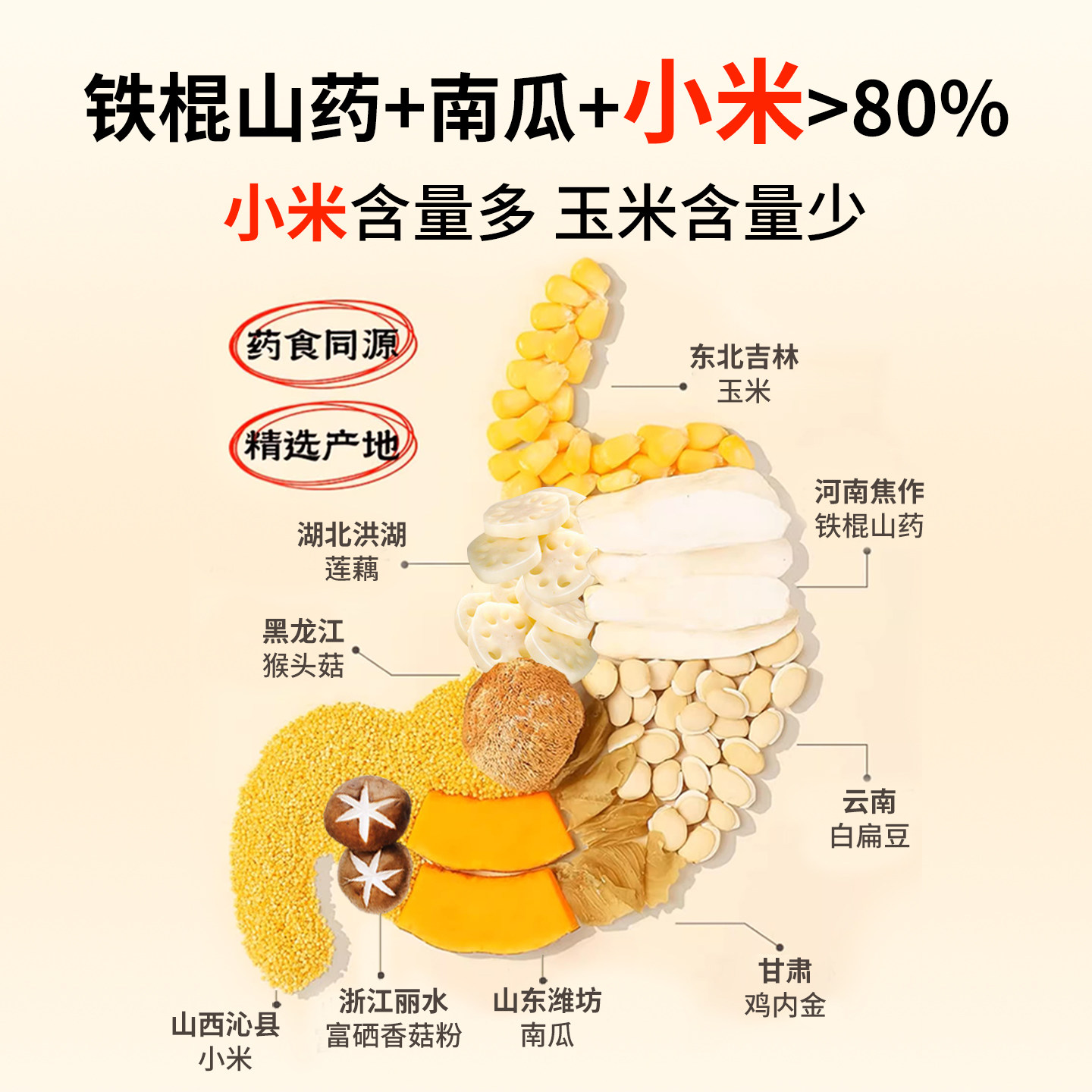 山药南瓜小米粉玉米糊养冲饮即食营养冲泡小米粥胃早餐食品代餐粉