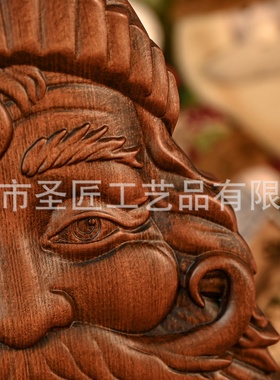 圣诞节木质工艺品装饰老人圣诞新款摆件家居跨境装饰品木雕挂件