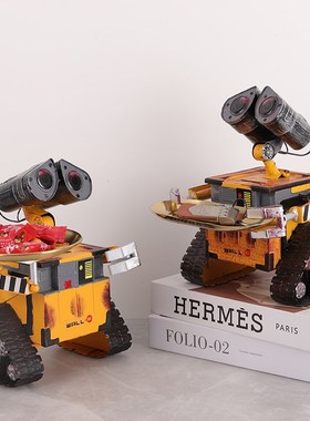 速发瓦力件摆复铁古艺模型工艺品装饰纸巾盒创意摆设存钱罐礼物