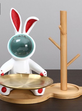 速发客厅轻家入户进门口玄关放收纳托盘摆件置物架挂钩奢居装饰品