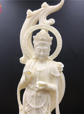 速发果镀金渡海观音礼盒摆件玄关居家供奉工艺品保平安菩萨装包邮