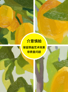 印象视觉 北欧卧室挂画治愈系柠檬树餐厅玄关装饰画芯床头摆画心