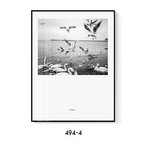 北欧风格客厅装饰画芯打印工业风简约现代黑白海报挂画心照片定制 - 图2