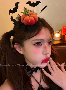 哥特风玫瑰黑色巫师帽发夹