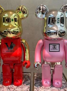 网红积木熊暴力熊客厅商场店铺门口美发酒吧大型摆件玻璃钢雕塑