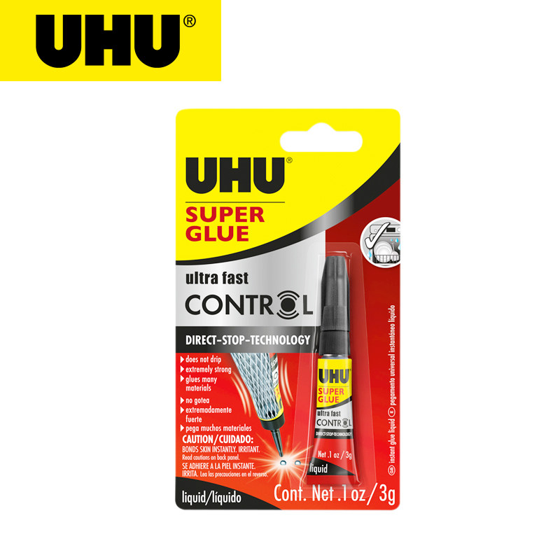 德国UHU原装进口液体瞬干胶精控管装3g高强度粘合补鞋胶水万能胶水可用于多材料胶水木胶水 36015,淘宝优惠券,粉丝福利购,淘宝优惠卷