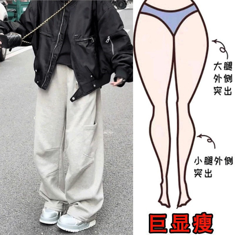 冬新款加绒纯色松紧腰弯刀工装卫裤梨形身材高腰宽松显瘦休闲裤,淘宝优惠券,粉丝福利购,淘宝优惠卷