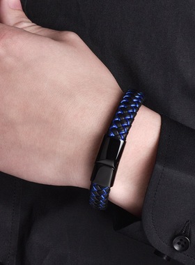 原创男女钛钢未镶欧美金色手链