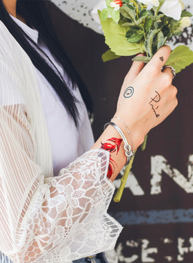 潮牌新款美式简约复古男女开口钛钢双线打结情侣手环欧美手镯包邮