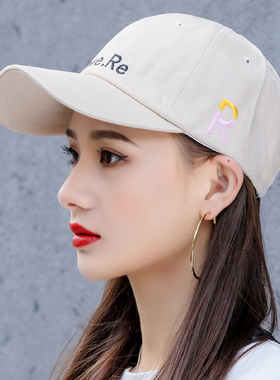 帽子女四季棒球帽潮牌浅蓝蓝色