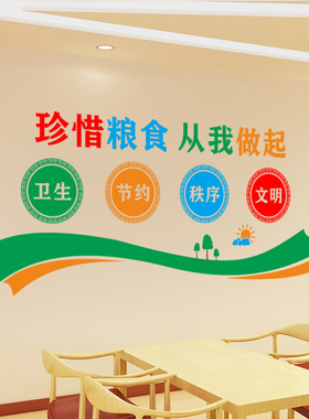 学校大学生饭堂文明勤俭节约粮食