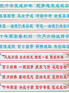 小学高中用品班级墙贴励志标语