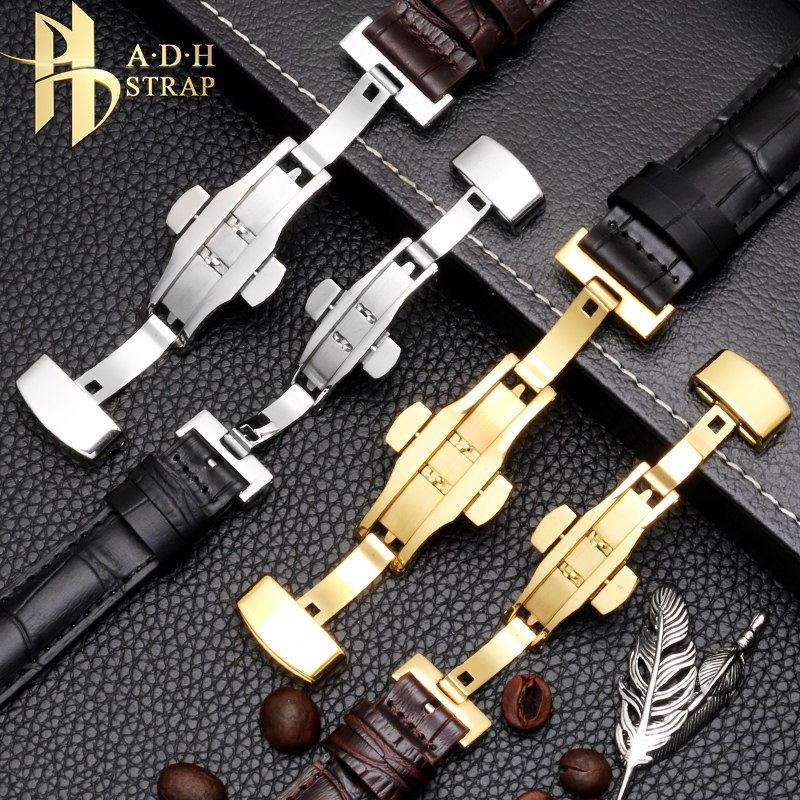 适配罗西尼5566 5565真皮表带 男女士 凹凸口手表皮带配件20MM