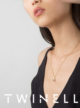 Twinell原创天然紫水晶项链女