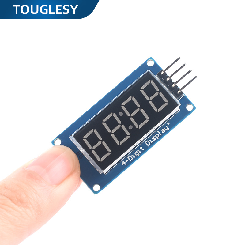 4位数码管显示模块TM1637驱动电子积木带时钟点 LED亮度可调时钟-图2
