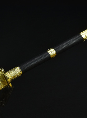 龙泉市刀剑传统手工锻打影视宝剑高锰钢一体康熙战刀双手刀未开刃