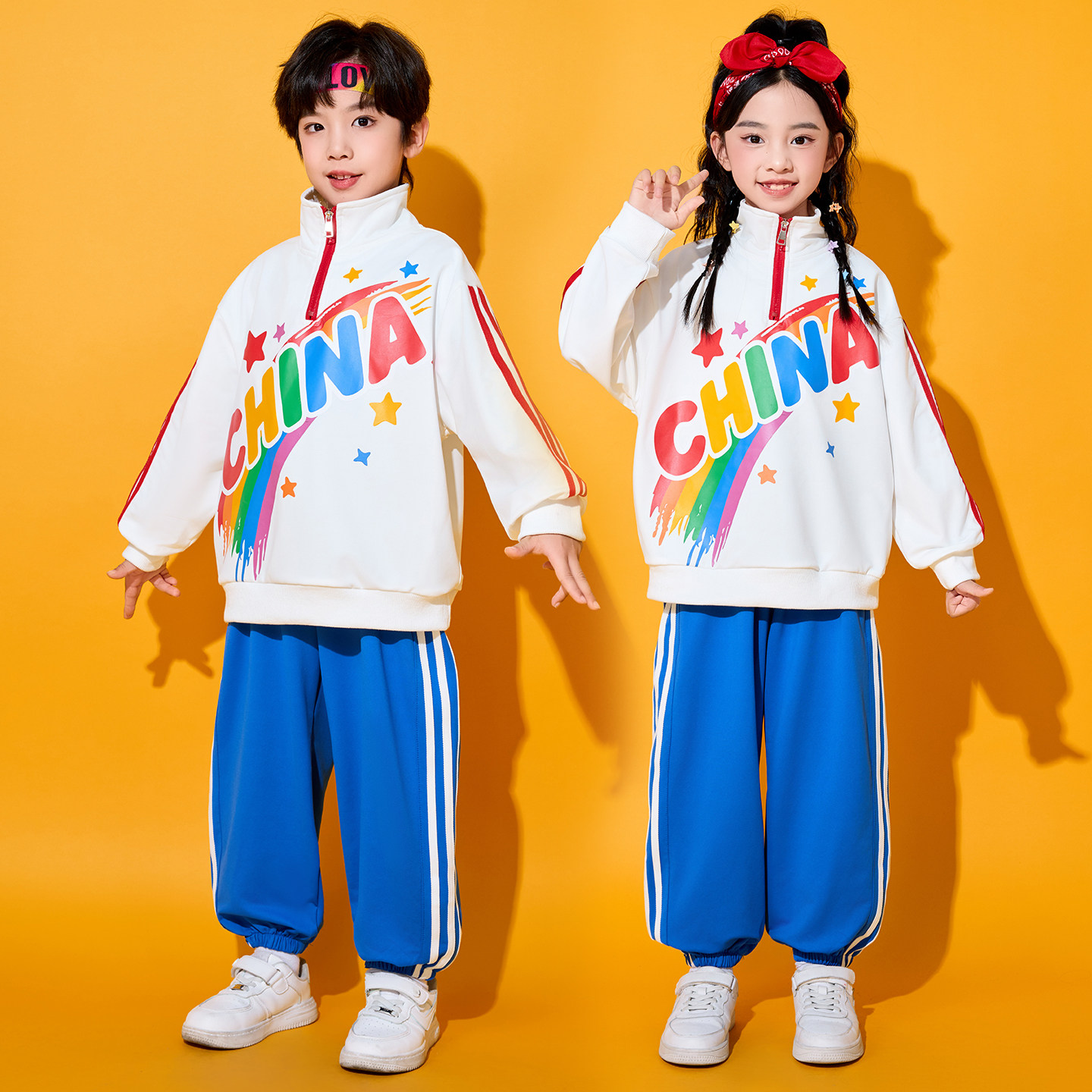 小学生运动会开幕式服装儿童啦啦队团体演出服幼儿园班服表演服装 - 图3