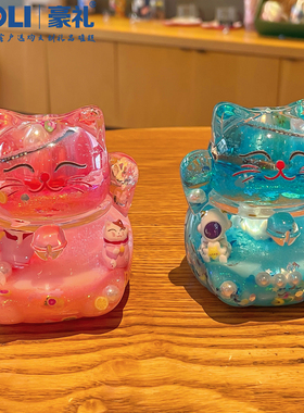 2025新年礼物招财猫入油瓶摆件