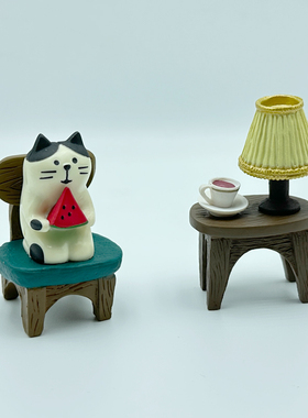 桌面摆件可爱猫咪摇椅