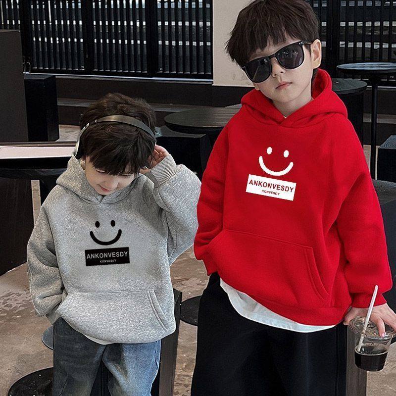 儿童连帽卫衣加绒加厚一体新款秋冬洋气韩系休闲百搭套头宽松上衣,淘宝优惠券,粉丝福利购,淘宝优惠卷