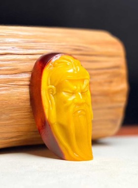 鸟头 工艺品佛珠合成鹤顶红樱桃红手串批发 骨质生长纹猛犸牙摆件