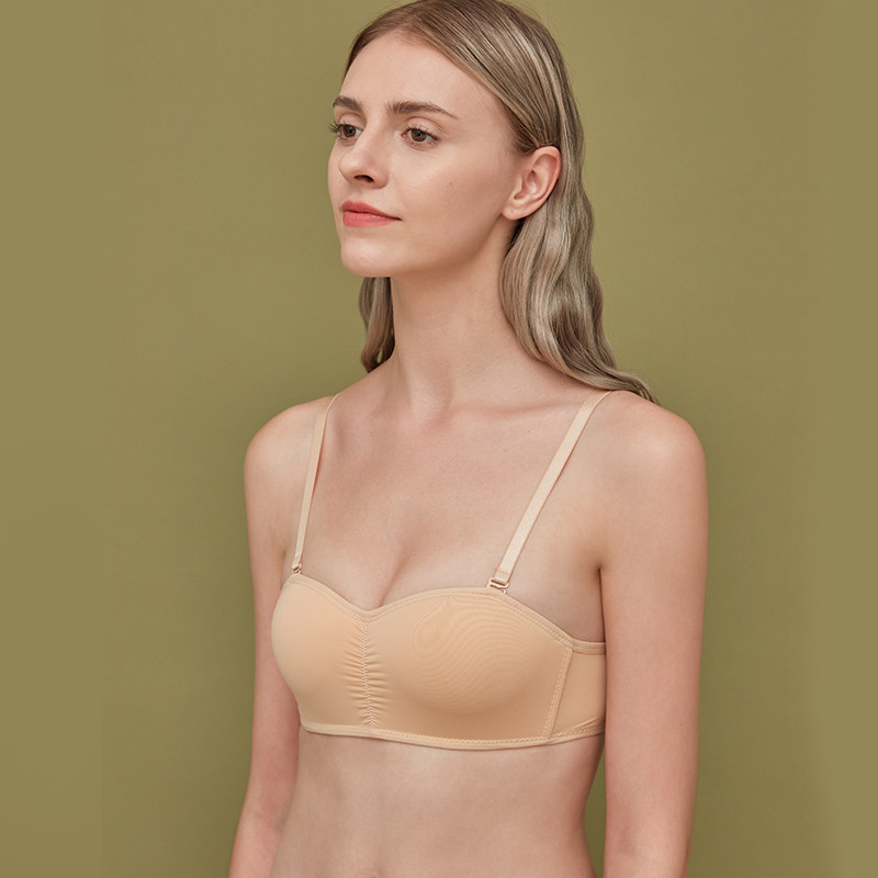 无痕肩带无钢圈夏季防滑大学抹胸 LAEMAYNY文胸