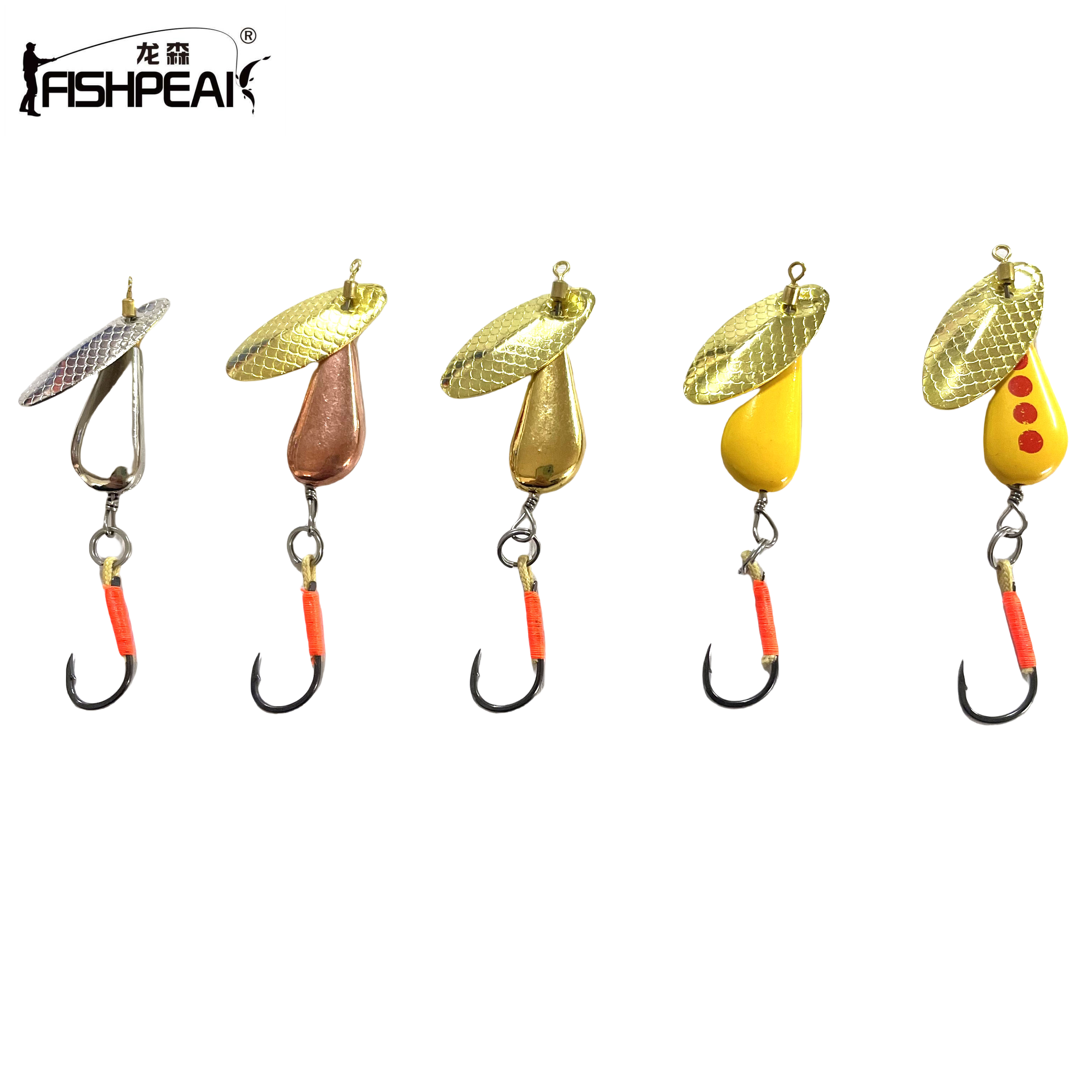 FISHPEAK飞旋路亚亮片旋转片偏心坠1.5克3.5克5克马口白条军鱼饵 - 图3