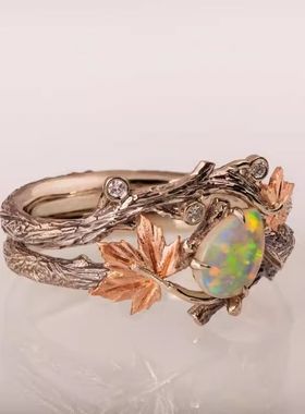 新中式复古欧系食指戒指环