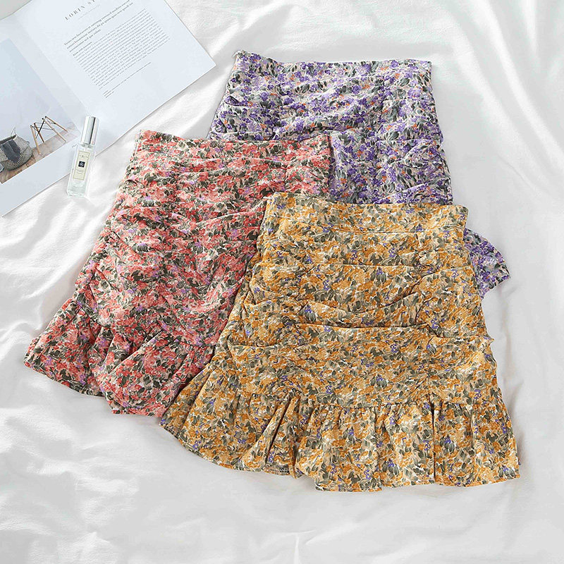 碎花雪纺夏季新款2020韩版半身裙 梦燕茹半身裙