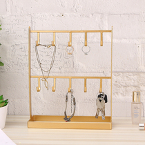 Desktop Iron Art Jewelry Ornament Earrings Rack Necklace Shelf Display Show Shelf Xuan Guan Key Shelf Containing Pendulum