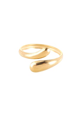 跨境热销不掉色戒指水滴开口戒指个性百搭指环饰品感情侣对戒