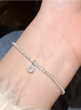 波光粼粼满天星脚链2025新款时尚轻奢百搭小众精致感锆石手链