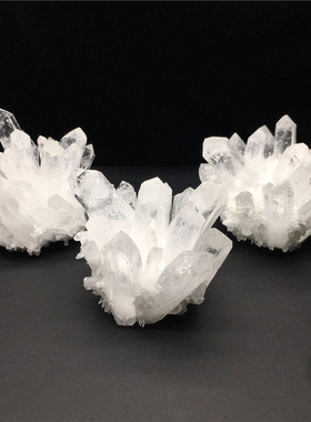 厂家直供天然白水晶簇水晶原石家居装饰工艺品摆件矿石标本